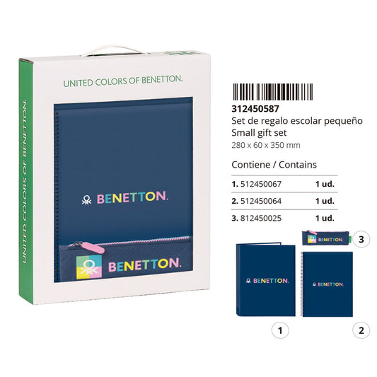 Papierwaren-Set Benetton Cool Marineblau