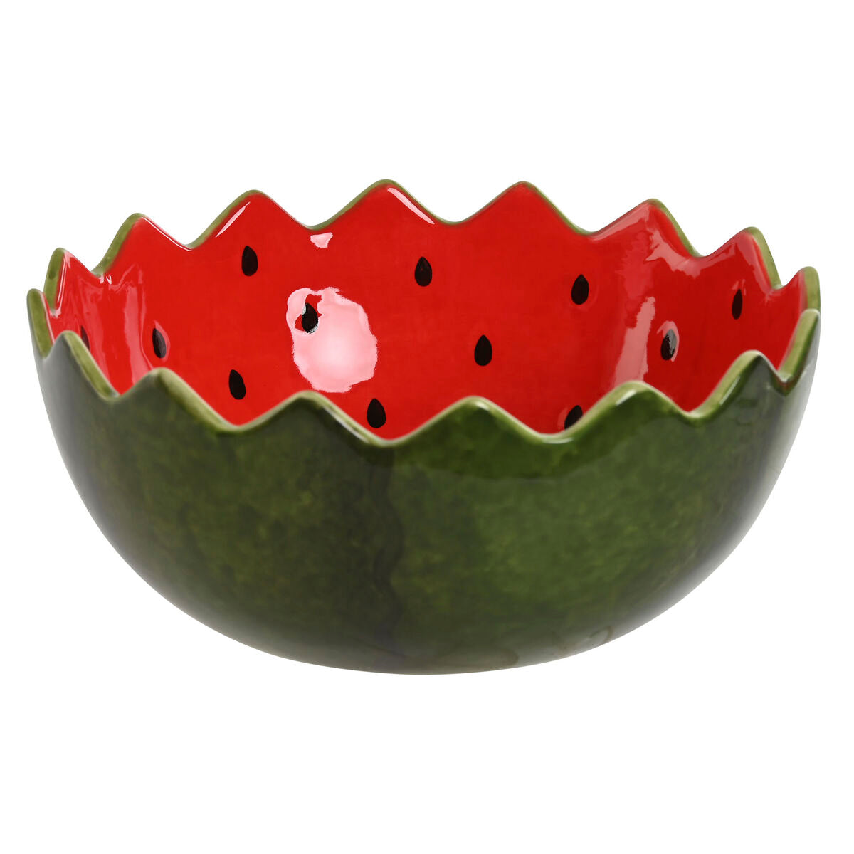 Schüssel für Vorspeisen Home ESPRIT Rot grün Steingut Wassermelone 15 x 15 x 6,5 cm
