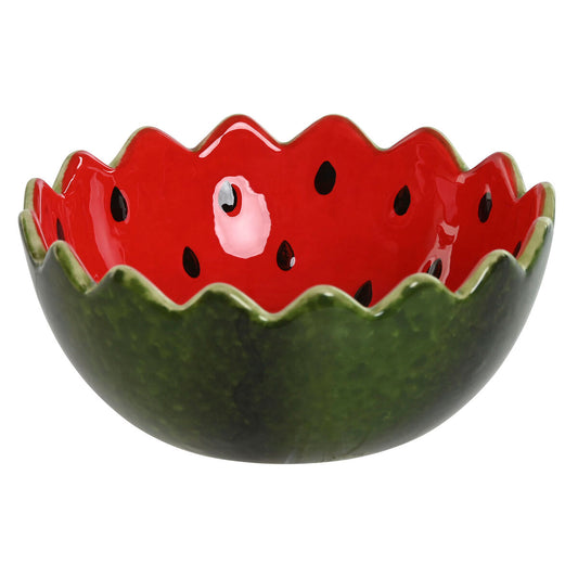Schüssel für Vorspeisen Home ESPRIT Rot grün Steingut Wassermelone 15 x 15 x 6,5 cm