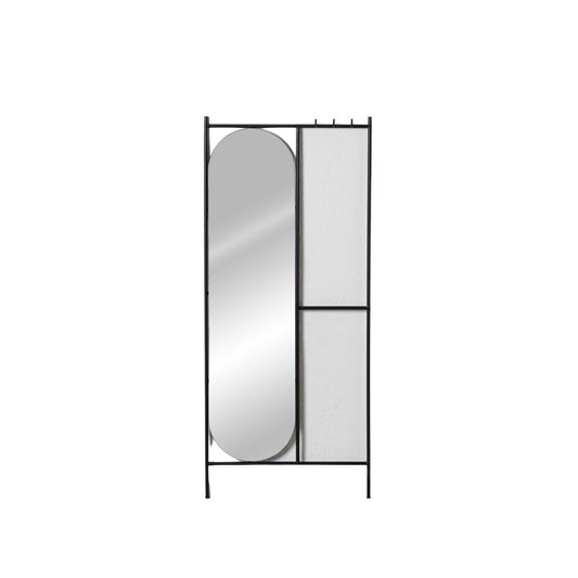 Hattestativ Schwarz Eisen Spiegel 70 x 4 x 160,5 cm